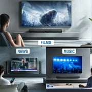VEAT00L 2.2ch Sound Bar, 100W Bluetooth 5.0 Sound Bars for Smart TV, 3D Surround Sound System with Powerful Bass,Home Theater Speakers with USB/Optical/AUX, TV Speakers Soundbars with Split Design
