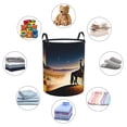 thumbnail image 6 of Daiia Azure Sky Western Desert Cowboy Round Laundry Basket with Handles Thickened Waterproof Circular hamper,Dirty Clothes Storage Basket for Bedroom,Bathroom,College Dorm-Medium, 6 of 8