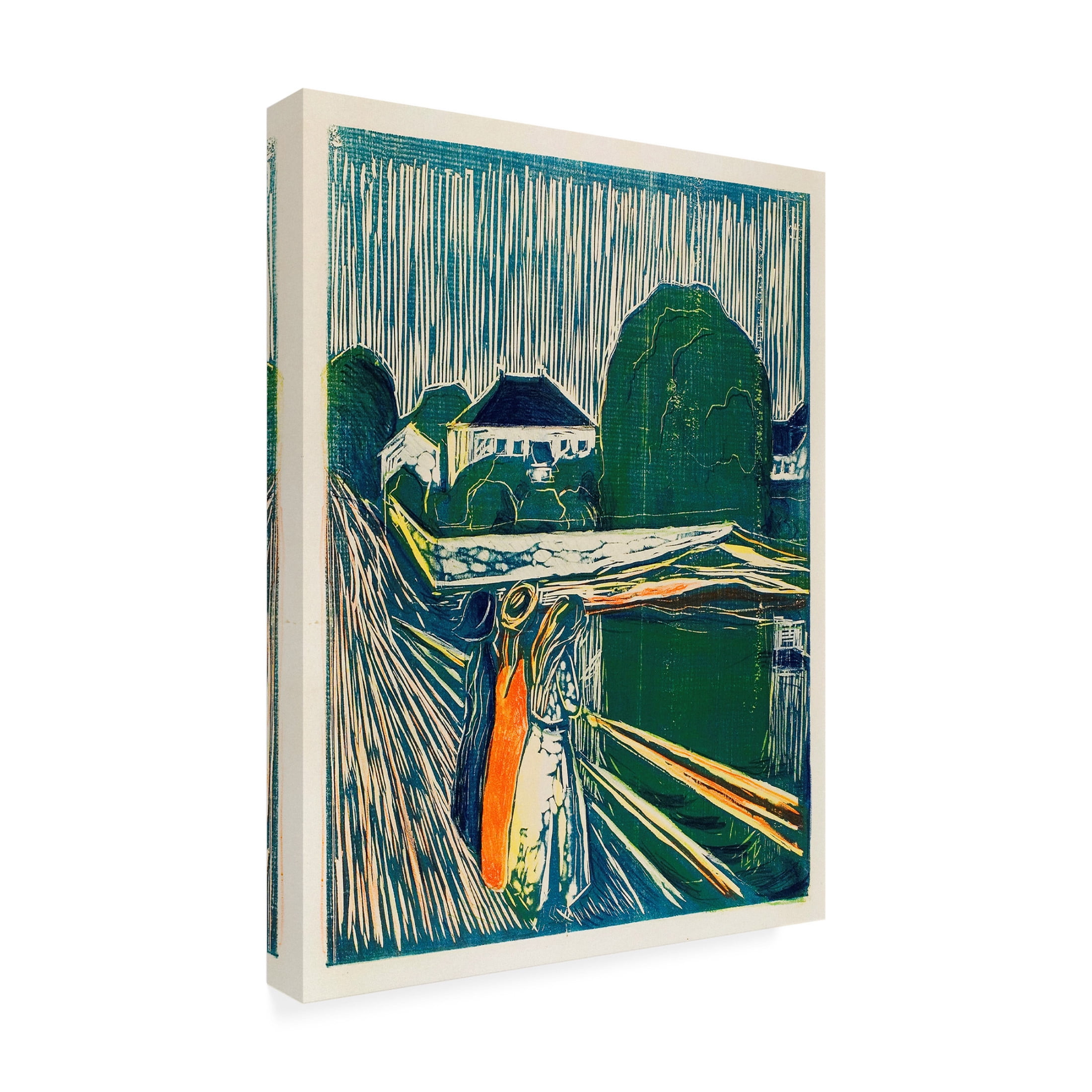 Trademark Fine Art Pictufy  The Girls On The Bridge Canvas Wall Art