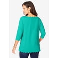 thumbnail image 2 of Jessica London Women's Plus Size Scallop Boatneck Tunic, 2 of 6