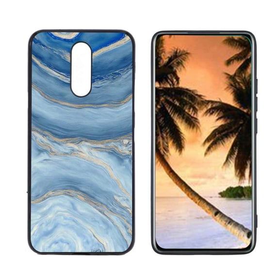 Blue-Marble-56 Phone Case, Degined for LG Xpression Plus 2 Case Men Women, Flexible Silicone Shockproof Case for LG Xpression Plus 2