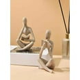 thumbnail image 4 of Gmogad Creative Abstract Thinker Bookend for Home Aesthetic, Study, and Wine Cabinet – Stylish Shelf Decor Accent and Thoughtful Gift for Living Room, Bar, or Coffee Shop KhakiA, 4 of 6
