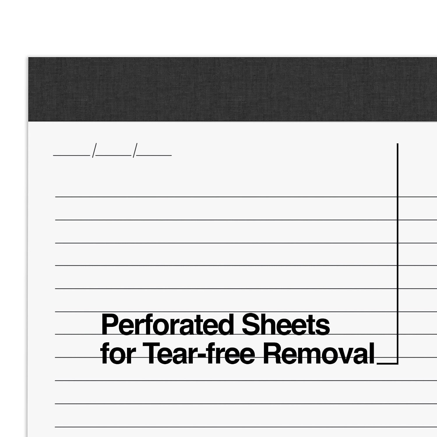 Staples TRU RED Notepads 8.5" x 11.75" Narrow Ruled White 50 Sheets/Pad 12 Pads/Pack (TR57384)