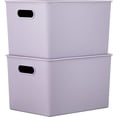 thumbnail image 6 of Superio 22L Large Lilac Ribbed Storage Bin with Lid, Plastic Storage Bin, 6 of 7