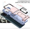 thumbnail image 3 of TECH CIRCLE for Samsung Galaxy Z Flip 4 Case, Heavy Duty Shockproof Protective Stand Case Hybrid Rugged  umper Rubber Protective Cover for Samsung Flip 4 5G 2022, Rosegold, 3 of 7