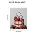 thumbnail image 3 of ONETECH  Strawberry Bear Cake Canvas Wall Art,Bathroom Wall Art Pictures Wall Decor Modern Wall Art Kitchen Wall Art,Wall Art for Living Room Bedroom Office Home Decorations 16x20 in, 3 of 5