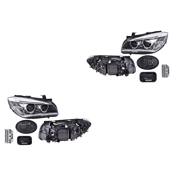 Par de Faros X1 2013 A 2015 Bmw Eléctrico P/Foco Xenón C/Leds P/Luces Adap DEPO .