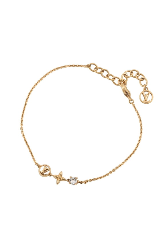 Pre-Owned Louis Vuitton Monogram Flower Bracelet Petit M00374 LOUIS VUITTON LV Circle Strass