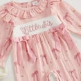 thumbnail image 4 of zuwimk Baby Girl First Christmas Outfit My 1st Christmas Newborn Romper Long Sleeve Jumpsuit Infant Santa Outfit (Newborn,Pink), 4 of 4
