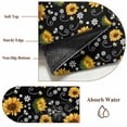 thumbnail image 6 of Black Yellow Sunflower Area Rugs 3'x5', Washable Small Throw Rugs for Living Room Bedroom, Summer Botanical Farmhouse Floral Indoor Outdoor Rug Non-Slip Low Pile Carpet Runner Reversible Floor Mats, 6 of 8