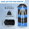 thumbnail image 6 of Ktaxon Heated Sleeping Bag,  Rectangular Lightweight Sleeping Bag with USB Powered Heating Pads for 14-50 °F, Compact Envelope Sleeping Bag for Camping Picnic Hiking, Blue, 6 of 11