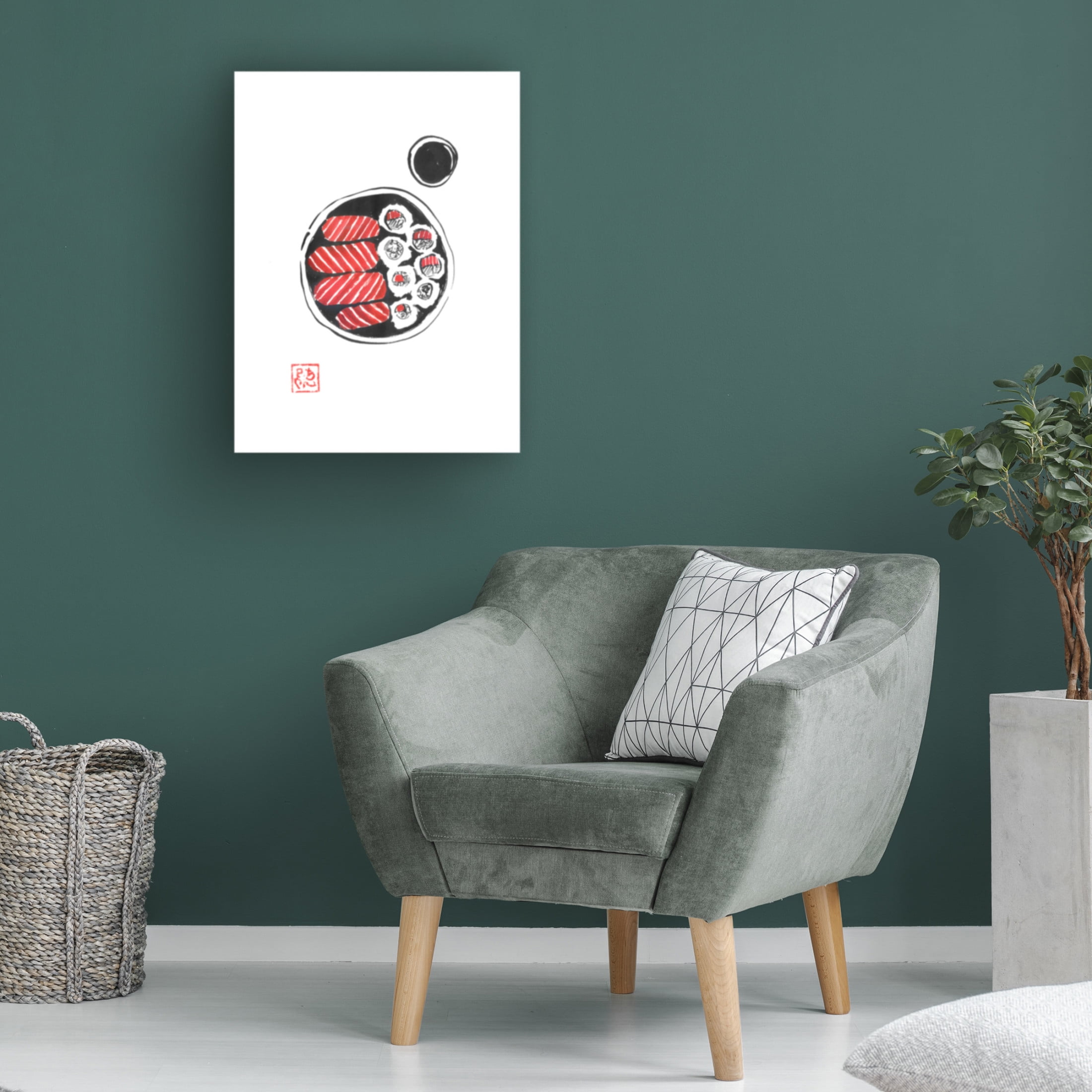 Canvas Wall Art - Pechane 'Bento' Wall Art for Living Room, Bedroom, or Office Décor by Trademark Fine Art - 18 x 24 Inches