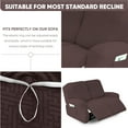 thumbnail image 6 of Y YUNHSOM Stretch Recliner Chair Covers, Recliner Sofa Slipcovers Stripe Jacquard Recliner Couch Covers Furniture Protector Covers for Pet Kid (2 Seater, Deep Coffee), 6 of 8
