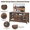 thumbnail image 5 of GVN Wooden Retro TV Stand with Drawers and Tempered Glass Doors, 5 of 10