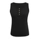 thumbnail image 4 of Chaleco sin mangas con botones para mujer: camiseta informal de cuello redondo de punto, diseño tipo sujetador con encaje, tirantes ajustables, 4 of 5