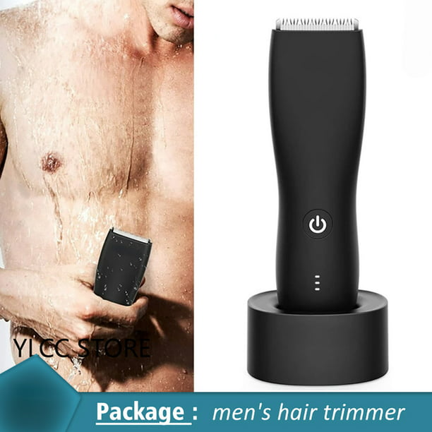 Pubic Hair Trimmer for Men,Electric Groin & Body Hair Shaver for Balls, Body  Hair Clipper with Charging Dock, Waterproof Ultimate Male Hygiene Razor -  