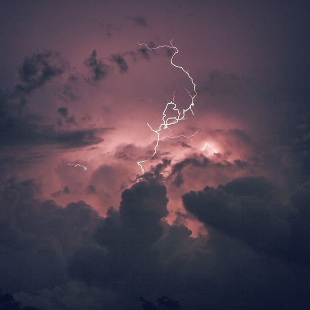 Sky Thunder Lightning Purple Storm Clouds Inch By 30 Inch Laminated Poster With Bright Colors And Vivid Imagery Fits Perfectly In Many Attractive Frames Walmart Com Walmart Com