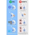 thumbnail image 6 of Handheld Garment Steamer, 700W Clothes Steamer with 240ml Water Tank, Portable Design, Up to 15 Minutes Continuous Steam, 120V Only, Ocean Blue, 6 of 7
