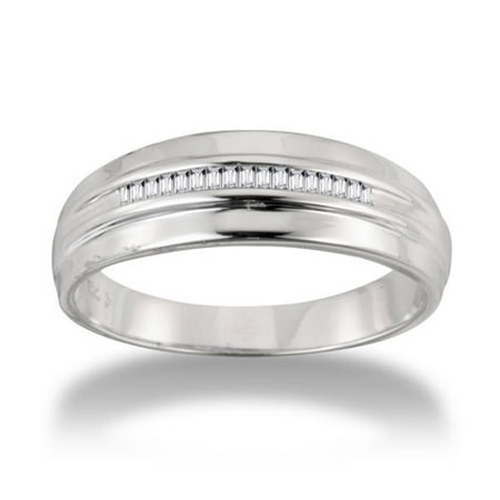 1/6 Carat Baguette Diamond Men's Band