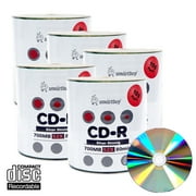 500 Pack Smartbuy 52X CD-R 700MB 80Min Shiny Silver (Non-Printable) Data Blank Media Recordable Disc