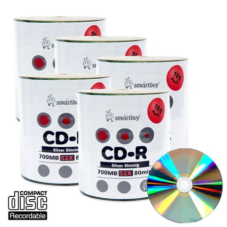 500 Pack Smartbuy 52X CD-R 700MB 80Min Shiny Silver (Non-Printable) Data Blank Media Recordable Disc price history on PriceWatchPro