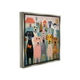 thumbnail image 4 of Stupell Industries Patterned Dogs & Flowers Animals & Insects Painting Gray Floater Framed Canvas Art Print Wall Art, 25 x 25, 4 of 10
