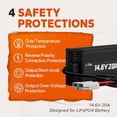 thumbnail image 3 of LiTime 12V 20A Lithium Battery Charger, 14.6V LiFePO4 Smart AC-DC Charger for Lithium LiFePO4 Deep Cycle Battery, 3 of 8