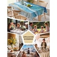 thumbnail image 5 of Teal Blue Ombre Table Cloth, Modern Coastal Ink Painted Abstract Waterproof Tablecloth for Square Tables, Reusable Washable Fabric Table Cover for Restaurant Kitchen Dining Tables 54"x54", 5 of 6