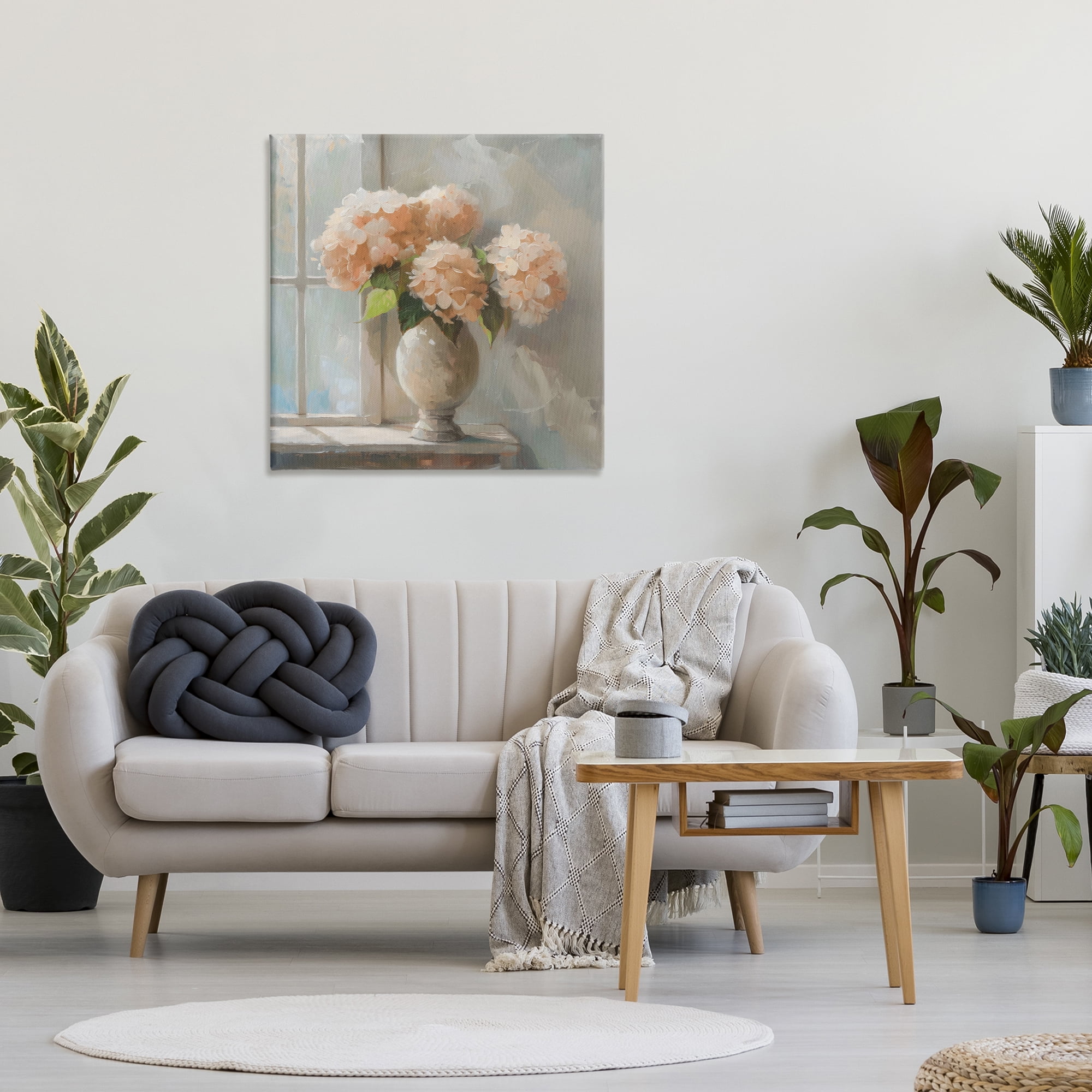 Stupell Industries Pink Hydrangea in Sunlit Vase Canvas Wall Art, design by Creative Studio
