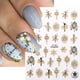 thumbnail image 2 of Decoración de Año Nuevo 2023 pegatinas de uñas de bronce dorado diseño de reloj de Cuenta atrás copos de nieve para uñas ciervo Xma árbol deslizadores GLCJ-082, 2 of 4
