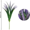thumbnail image 6 of ZOELNIC Artificial Fake Grass, 4pcs Outdoor Faux Grasses Plastic Plants Greenery UV Resistant for Outside Home Windowbox Garden Office Patio Hanging Planter Front Porch Décor (Light Purple), 6 of 7