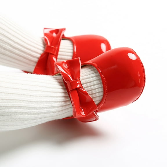 Toddler Baby Girls Anti-Slip Bowknot Sneakers Crib Shoes Infants Princess Casual Walking Shoes