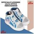 thumbnail image 4 of Disney Girls Lilo and Stitch Sneakers, Printed High Top Lace Up Stitch Shoes for Kids Blue - 5, 4 of 5