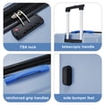 thumbnail image 3 of Contrast Color 3 Piece Luggage Sets,Hardside Spinner Suitcase with TSA Lock,Suitcases with Wheels 20" 24' 28" Available,Blue-gray, 3 of 7