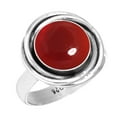 thumbnail image 1 of 925 Sterling Silver Ring For Women - Teens Red Garnet Quartz Gemstone Silver Ring Size 10 January Birthstone Costume Silver Ring Size 10 Halloween Gift For Girl Friend Gemstone 925 Silver Jewelry, 1 of 5
