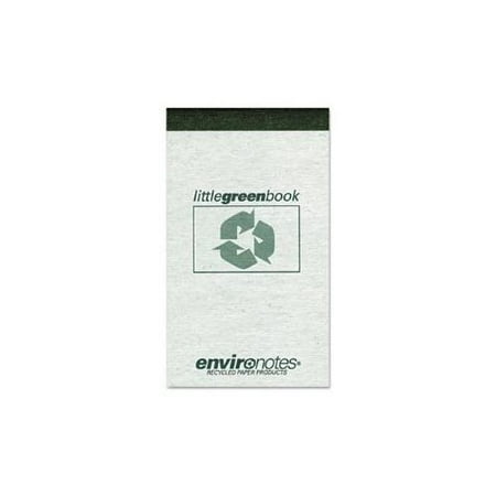Little Green Book, Gray Cover, Narrow Rule, 3 x 5, White Paper, 60 Sheets