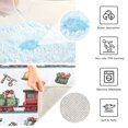 thumbnail image 4 of Rectangle Bath Rugs Plush Bathroom Carpet Mat Non Slip Bathroom Mats Christmas-themed Red Train Pattern, 4 of 5