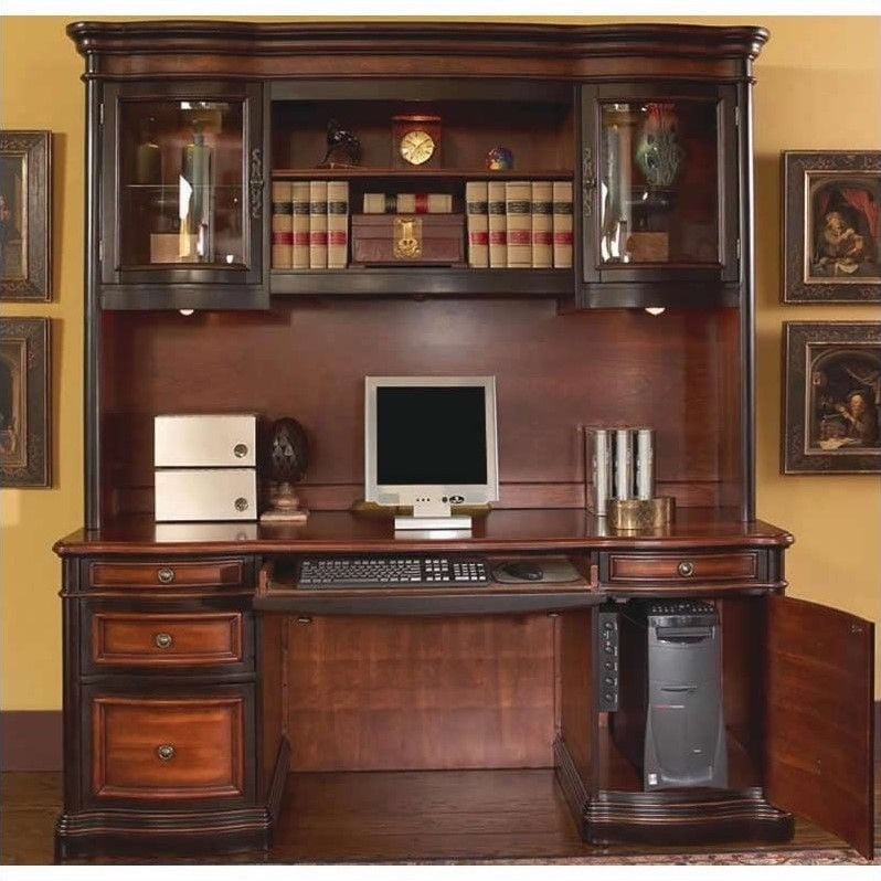 Coaster Pergola Traditional Kneehole Credenza And Hutch Set