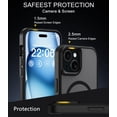 thumbnail image 3 of for iPhone 15 Case, Compatible with MagSafe, Translucent Matte Shockproof Anti-Slip Anti-Fingerprint Pocket-Friendly Phone Case Cover - Black, 3 of 7