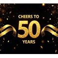 thumbnail image 5 of LUUFILx Gold Cheers to 50 Years Banner, Festive Decoration for Milestone Events and Celebrations, Backdrop for Anniversary Parties, Birthday Decors, Event Props, 5 of 9
