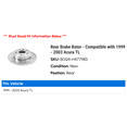 thumbnail image 2 of Rear Brake Rotor - Compatible with 1999 - 2003 Acura TL 2000 2001 2002, 2 of 2