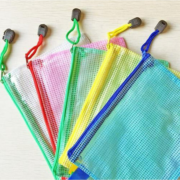 10 Pack Large Mesh Zipper Pouch B4 (12x15in) Mesh Bags with Zipper for  Organizing Board Game Puzzle School Teacher Classroom Organization Zip  Storage