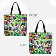 thumbnail image 2 of Pofeuu Colorful Tie Dye Stained Glass Print Tote Bag for Women,Hobo HandBags with Zipper,Large Capacity Casual Shoulder Handbags with Inner Pockets, 2 of 7