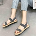 thumbnail image 7 of Hvyesh Flat Sandals for Women Casual Summer, Flat Bottomed Mules Soft Bottomed Straight Line Sandals And Slippers Size 8.5, 7 of 7