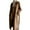 Brown, variant on Women's Elegant Over-the-Knee Wool Coat - Loose Fit Belted Winter Outerwear, Stylish Warm Long Coat, Beige Size L