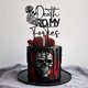 thumbnail image 3 of Cake Topper GREABRRY «Muerte a mis cuarentas» negro con brillo, 3 of 7