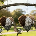 thumbnail image 3 of Handmade Heart Bird Nest (Alpaca Fiber): Dual-Season Outdoor Shelter, Nest Material Holder for Wild Birds – Ideal Garden Yard Art for Bird Enthusiasts (1PC), 3 of 7