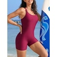 thumbnail image 7 of Alove Womens Boyleg One Piece Swimsuits with Built in Bra Crisscross Back Athletic Swimwear Keyhole Bathing Suit, 7 of 7