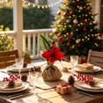 thumbnail image 5 of Mini Artificial Tabletop Christmas Plant Ornament, Compact Holiday Centerpiece Decor, Tiny Faux Greenery Display for Mantel Shelf Coffee Table Indoor Winter Xmas Home Furnishing, 5 of 7
