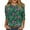 Green #027, variant on Mardi Gras Shirts for Women Glitter 3/4 Sleeve Gold Blouse Crew Neck Sequins Party Tunic Tops Red L